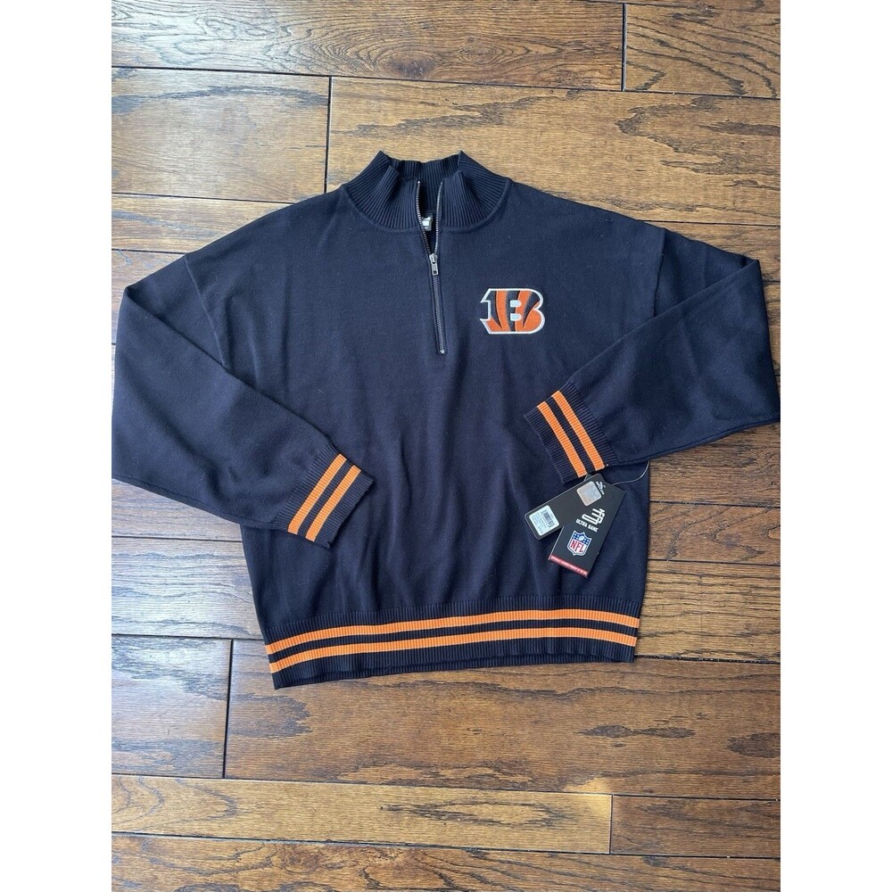 NFL Ultra Game Beagles Black 1/4 Zip Sweater Size XL — J41